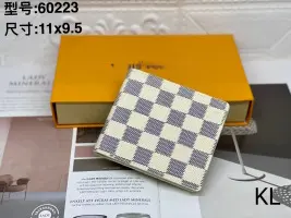 60223 Erkek Kısa Cüzdan Deri İki Katlı Ekose Desenli Çok Kartlık - 8