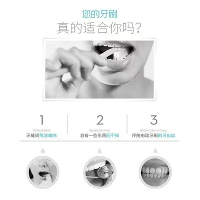 U-Shaped Electric Toothbrush for Adults, Fully Automatic, Rechargeable, Blue Light - 3