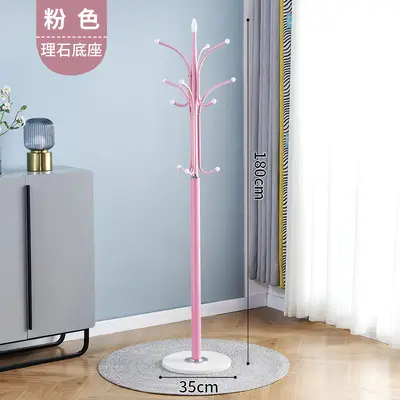 Iron Coat Rack with Legs for Bedroom and Living Room, Marble Pattern - 12