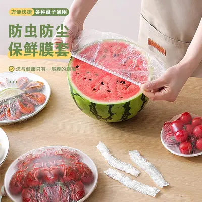 Tek kullanımlık plastik sarma örtüsü ev buzdolabı için koku önleyici gıda sınıfı plastik torba mutfak artıkları kapak kase kapağı