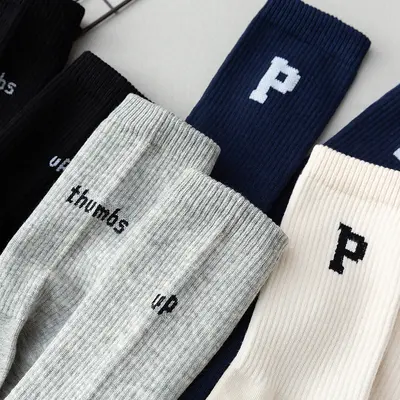 Damen Frühlings- und Herbst reine Baumwoll-Mittelpanther-Socken Mode-Letter-Basketball-Socken Baumwoll-Socken Herren Sport-Socken lange Socken Großhandel - 5