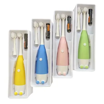 Cartoon Electric Toothbrush for Children, Soft Silicone Bristles - 3