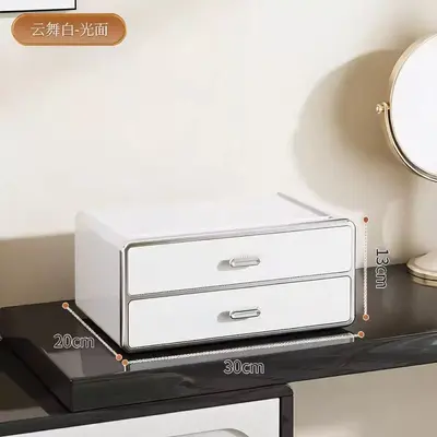 Cosmetics storage box with drawers, dustproof - 11