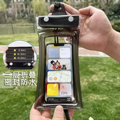 Dreilagige wasserdichte Handy-Tasche mit Luftpolster zum Schwimmen und Rafting, Klettverschluss-Dichtung, Schutzabdeckung für Tauchen, berührungsempfindliches Display, Hersteller, Großhandel