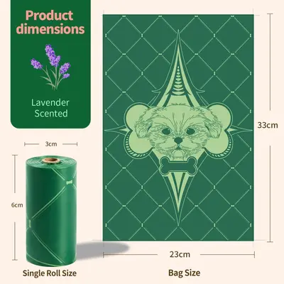 Biodegradable Pet Waste Bags with Dispenser, Boxed