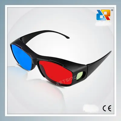 The manufacturer supplies red and blue 3D glasses for computers, mobile phones, films and TVs, universal red and blue glasses.
