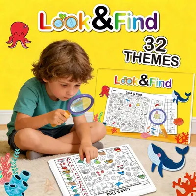 Look and Find Children's Quiet Book, Concentration Coloring Book - 1