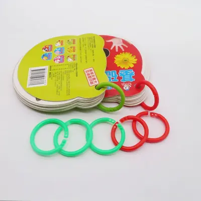 Renkli Plastik Halka Ciltleme Toka, Çift Halkalı Defter Halkası
