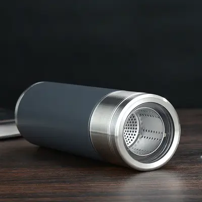 Günlük 304 paslanmaz çelik termos bardak çay su ayırma 420ml iş erkek hediye kutusu seti hediye çay bardağı - 3