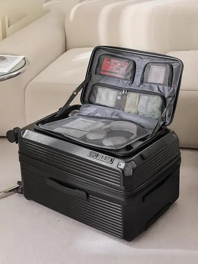Large-Capacity Explosion-Proof Suitcase with Five Wheels and Brake - 3