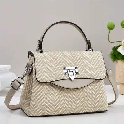 Women's Korean-Style Large Shoulder Bag, Autumn Winter - 13
