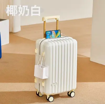Women's Student Trolley Suitcase with Combination Lock, Durable Travel Case - 9