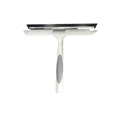 Double-Sided Microfiber Window Cleaner with 2-in-1 Replacement Squeegee Head - 4