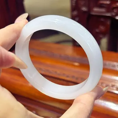 Authentisches Simultan-Tianshan grünes Schnee-Jade Blumen-Armband für Damen, chinesischer Stil, elegant und vielseitig. - 7