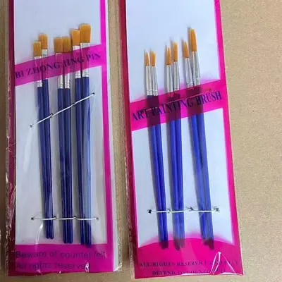 Oil painting brush set nylon paint brush painting brush water chalk line brush acrylic paint brush 6-piece set factory direct supply