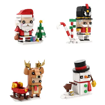 MOC Noel Yapı Taşı Oyuncak Seti, Torbalı DIY Noel Süsü - 2