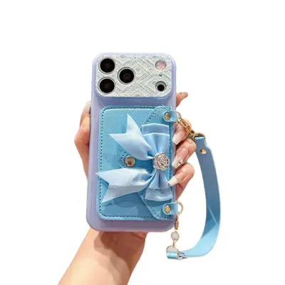 iPhone 18/17 Pro Max case, butterfly bow wallet style