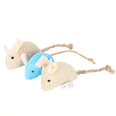 Simulated Plush Mouse Cat Toy, 3-Piece Set with Catnip - 5