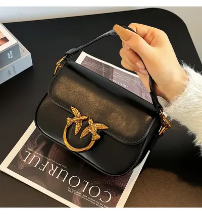 Women's Small Square Crossbody Handbag with Shoulder Strap - 9
