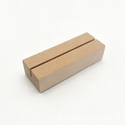Buche-Kartenhalter Preisschilder Notizhalter Etikettenklemme Memo-Clips Visitenkartenständer Tischkalender Wandkalender Postkarten-Ständer Ausstellungsständer