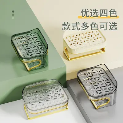 Drainable Bathroom Soap Dish, Light Luxury Design, Water-Saving - 5