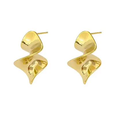 Heart design spiral geometry earrings creative style - 6