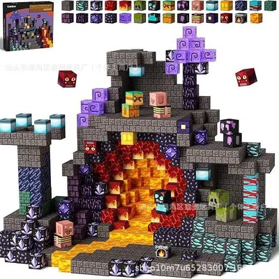 3D Magnetic Tile Building Set, Educational Gift Toy, Pet Park Design