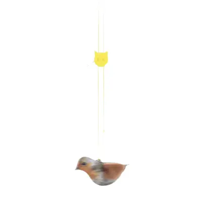 Simulated sound-producing bird bite-resistant cat toy with catnip barking bird boredom reliever self-pleasing hanging feather cat wand