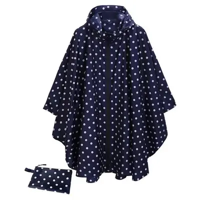 Poncho-Regenjacke, Erwachsene, tragbar mit Reißverschluss - 10