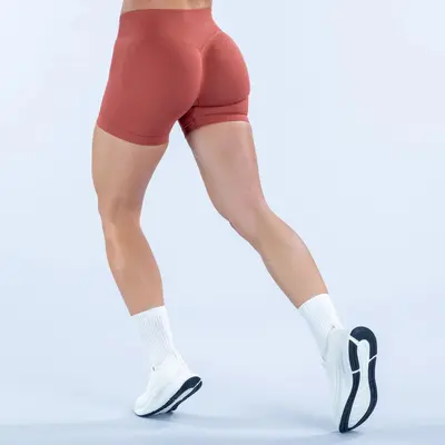 Amazon'un popüler dikişsiz fitness yoga şortları, kalça kaldırıcı koşu yoga pantolonları, yüksek elastik, çabuk kuruyan üç noktalı spor şortları - 10