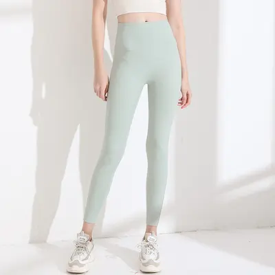 Damen-Yogahose, schnelltrocknend, hohe Taille, po-hebend, elastisch - 7