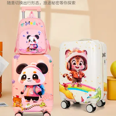 套装儿童拉杆箱亚马逊新款大容量万向轮出行行李箱卡通可爱登机箱 - 3