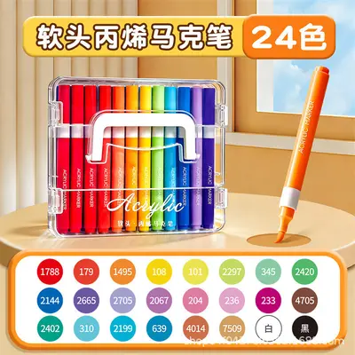 Acrylmarker-Set 24 Farben wasserfest für Schüler - 7