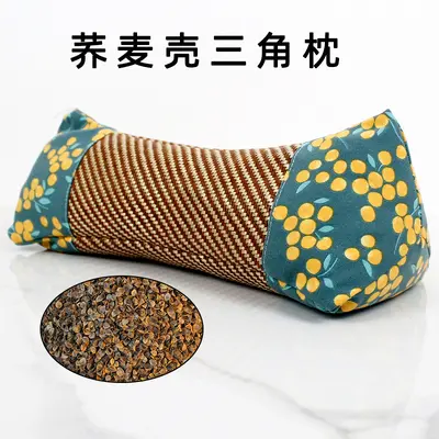 Buckwheat Hull Triangular Cervical Pillow with Mugwort Support - 9