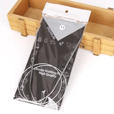 Stainless Steel Circular Knitting Needle Set - 12