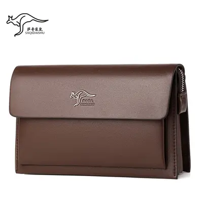 Men's PU Leather Business Clutch with Combination Lock - 3