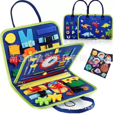 Cross-border Montessori early education toys, children's intelligence development felt activity board, creative DIY intelligence development educational learning board - 8