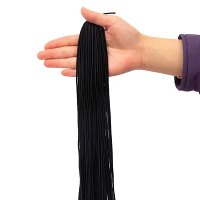 Yüksek Esneklikli Yuvarlak Elastik İp 2mm-4mm Renkli Saç Bağı Malzemesi - 7