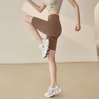 Nahtlose Yoga-Caprihose mit hoher Taille und Po-Lifting für den Sommer