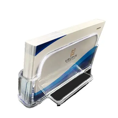 Transparenter Acryl-Visitenkartenhalter mit Aufbewahrungsbox - 6
