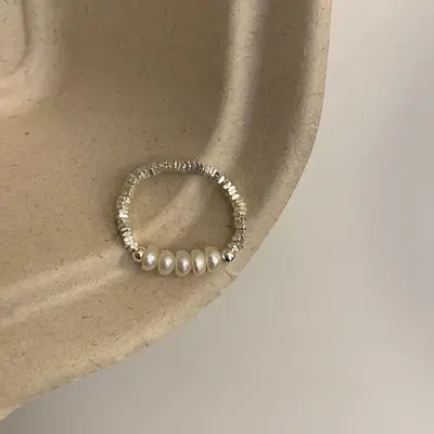 Textured Snap Ring for Women, Adjustable, Color-Fast - 9