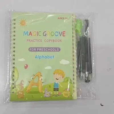 Children's English Grooved Handwriting Practice Copybook, Magic Practice Book - 12