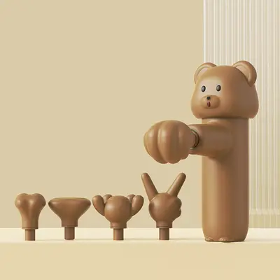 Cartoon Bear Mini Fascia Gun, Small Vibration Massager - 7