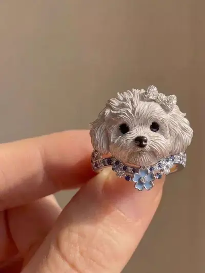 Hund-Avatar-Ring, 3D-Formgestaltung, Gedenkring - 9