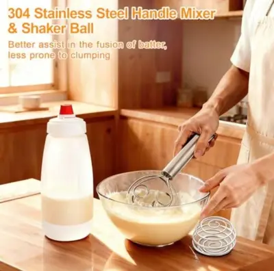 Lebensmittelechtes auslaufsicheres Mixbecher-Backset mit Skala