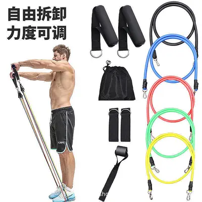 TPE Resistance Band Set 11 Pieces for Home Fitness - 3