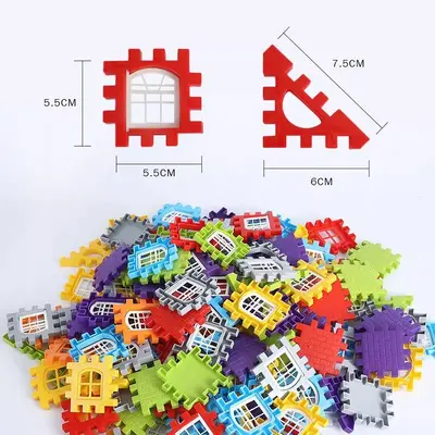 Large Particle Square Building Blocks, Educational Puzzle Toy for Ages 3 to 6 - 5