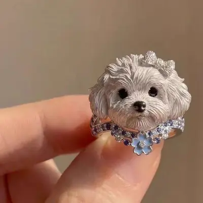 Hund-Avatar-Ring, 3D-Formgestaltung, Gedenkring - 4