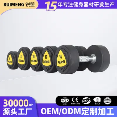 PU-coated dumbbell set, round head, home fitness