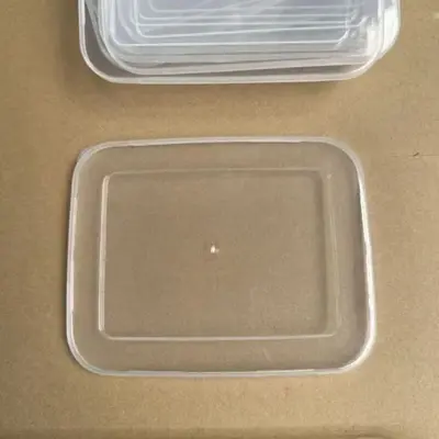 Thickened food-grade square stainless steel storage container with lid, towel tray, square tray for barbecue, home-use square plate, serving plate. - 10
